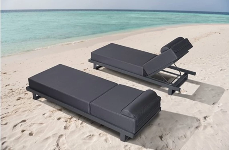 Sun-Lounger Riviera Anthracite - Αλουμίνιο - 198x75x105 cm