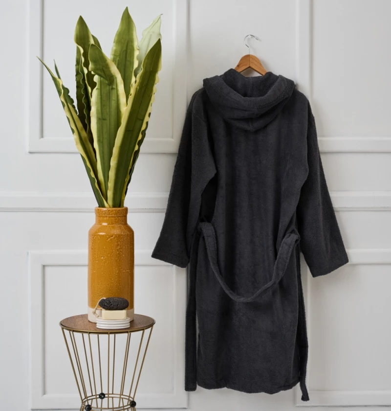 Μπουρνούζι με Κουκούλα Pure Cotton - Dusty Purple, XX Large