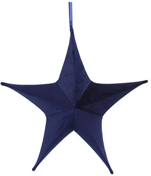 Αστέρι ανοιγ. βελούδ. μπλε 40εκ.