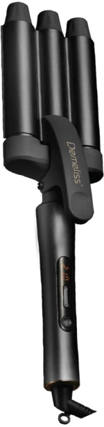 DEMELISS WAVES BLACK EDITION Επαγγελματικό Ψηφιακό Τριπλό Ψαλίδι Μαλλιών Για Μπούκλες 2. 8 cm Με Κεραμική Πλάκα 210˚C
