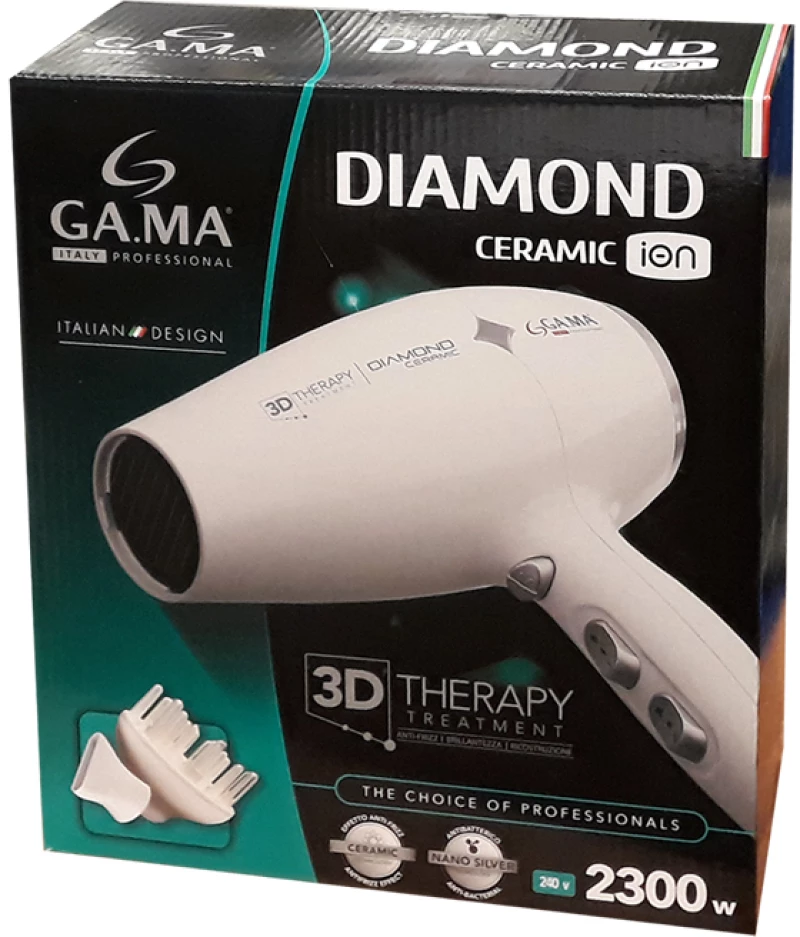 GAMA DIAMOND CERAMIC 3D Πιστολάκι Μαλλιών Με Φυσούνα 2300 W