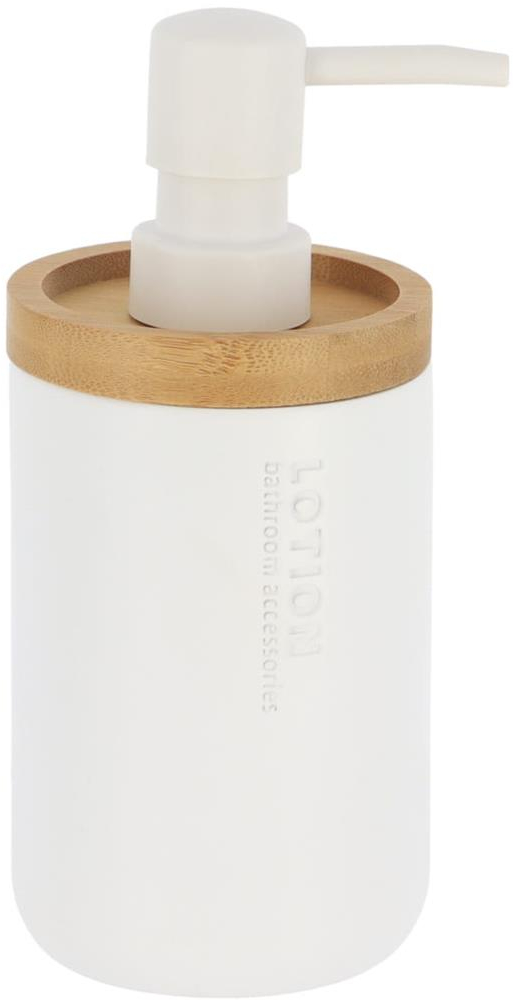 Dispenser polyresin  λευκό με bamboo 280ml