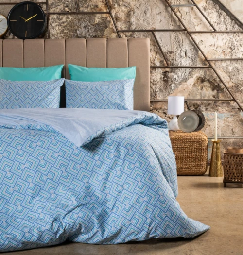 Σεντόνια Σετ "Luna" Echo Blue - Γίγας (2x 265×280 + 2 μαξ. 50×70)