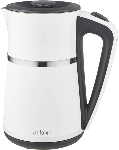 ΒΡΑΣΤΗΡΑΣ 1,7lt 2200W ΑΣΠΡΟ ΜΕ ΓΚΡΙ ΧΡΩΜΑ ΚΑΙ ΑΦΑΙΡΟΥΜΕΝΟ ΚΑΠΑΚΙ - Ankor 829767