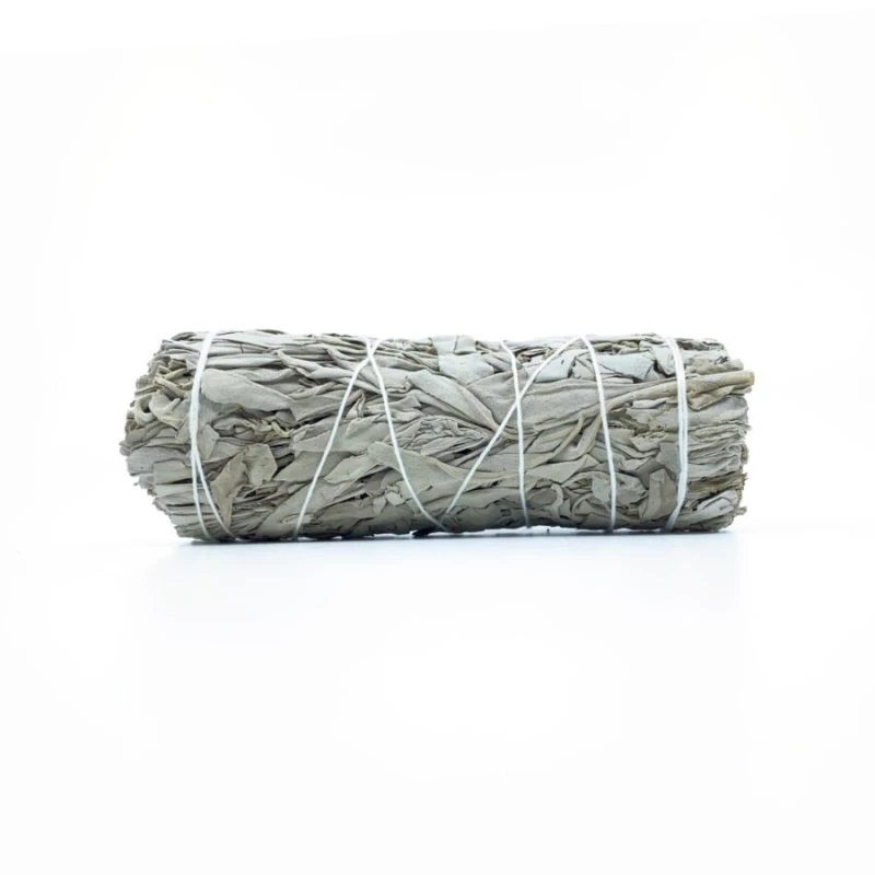 White Sage Smudge Stick 10Χ3cm - 1 Ραβδί Θυμιάματος Λευκό Φασκόμηλο