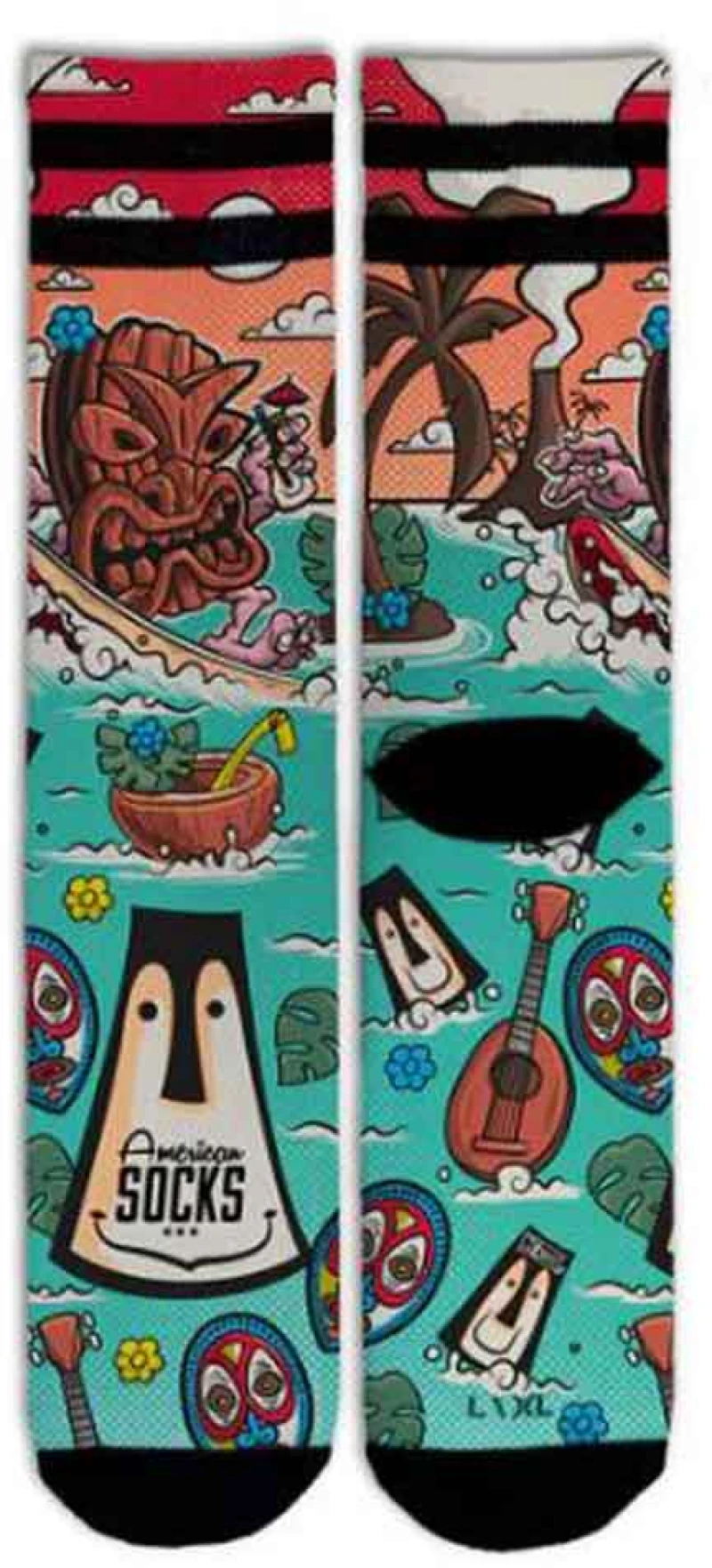 Κάλτσες American Socks Mid High Signature Tiki Surf AS239