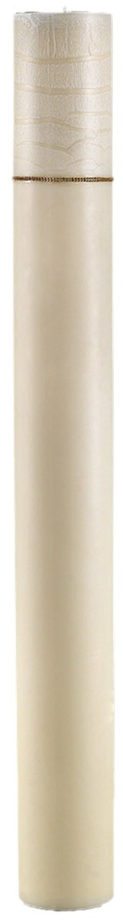 Λαμπάδα Γάμου Κούφιο Κερί Με Τρέσα 15x140cm NK015 (2ΤΜΧ.) Εκρου Χωρίς Βάση