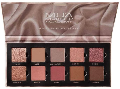 MUA 10 Shade Eyeshadow Palette - Silk Nudes 11gr