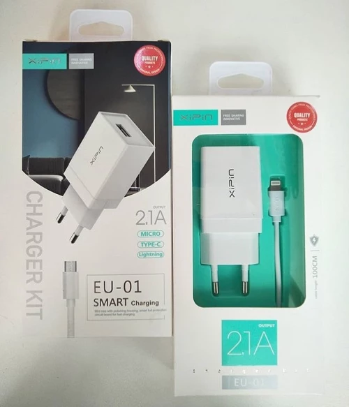 Lightning -  Xipin EU-04T QC3.0  18W/3A Charger +Lightning Cable 1m.