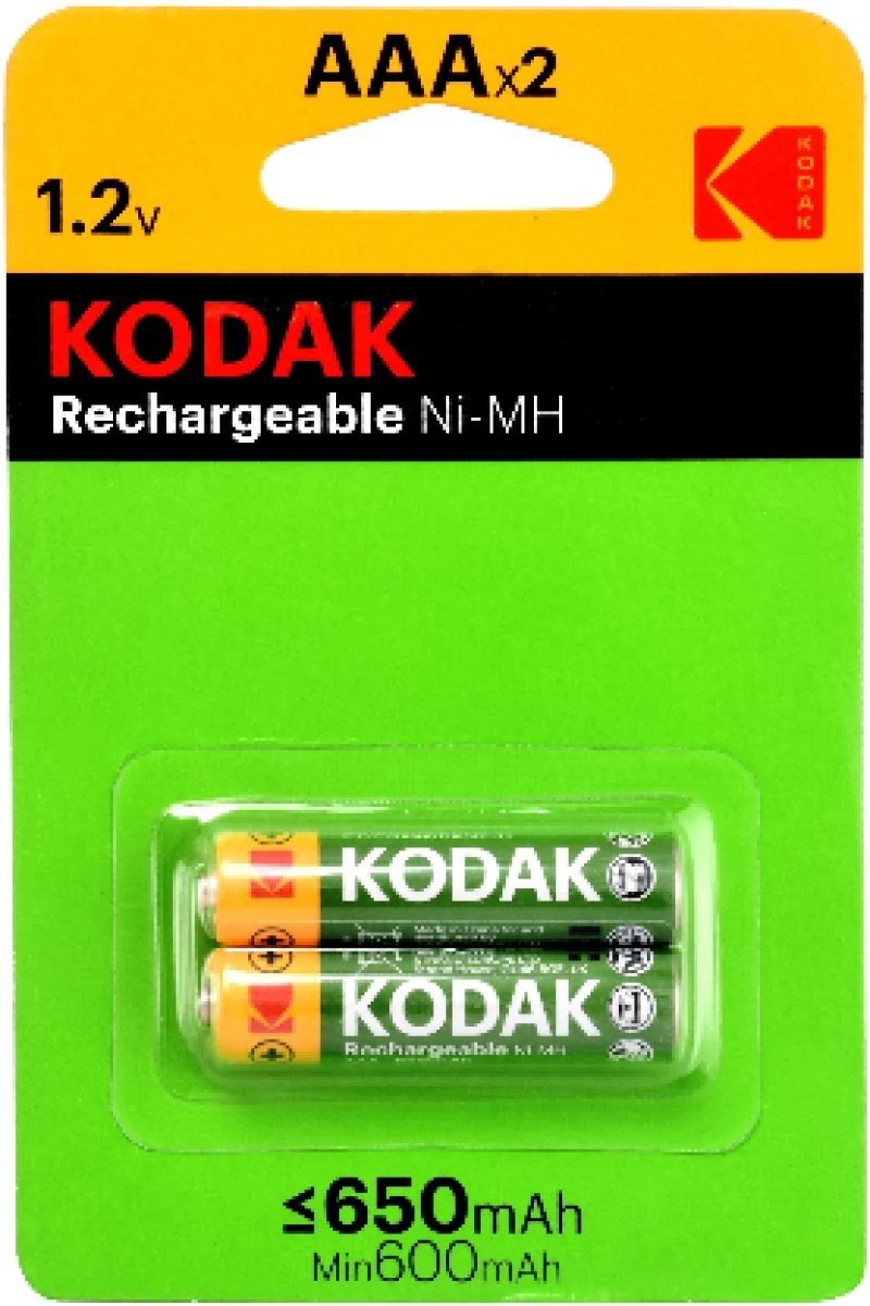 30955042 Kodak rechargeable Ni-MH AAA battery 650mAh (2 pack)