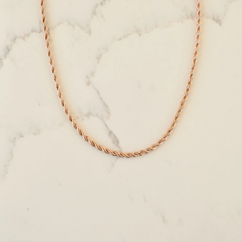 Κολιέ Αλυσίδα Με Σχέδιο 01492-44 Rose Gold Rose gold