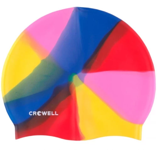 Crowell Multi-Flame-03 silicone swimming cap
