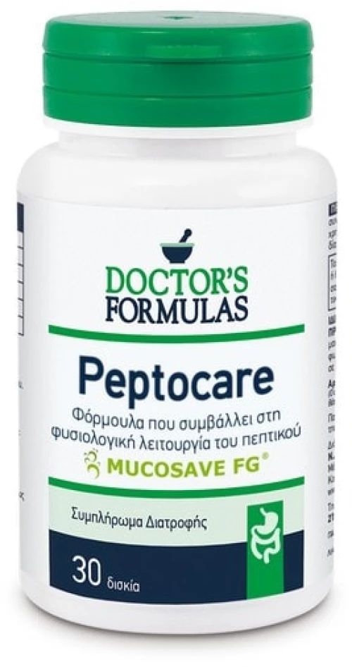 Doctor s Formulas Peptocare Φόρμουλα για τη φυσιολογική λειτουργία του Πεπτικού Συστήματος 30caps
