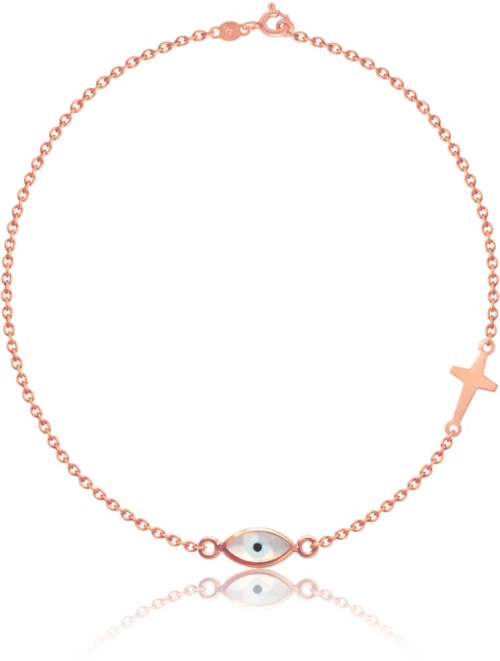 Βραχιόλι γυναικείο ματάκι ασήμι 925