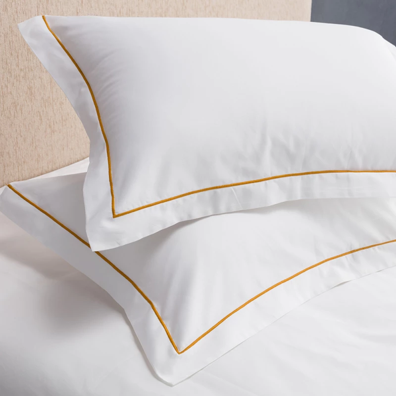 Μαξιλαροθήκες σετ 2 τμχ  Oxford 55x75cm Χρυσό Vesta Home Ηρώ Suite Project