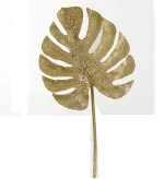 Φύλλο monstera χρυσό glitter 60cm HomeGuru AX669
