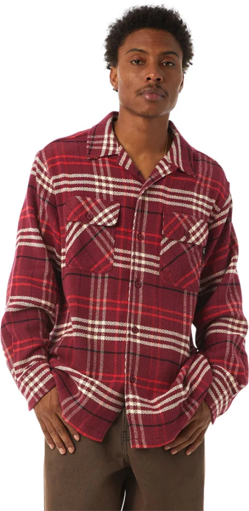 HUF Westridge Unisex Shirt Berry
