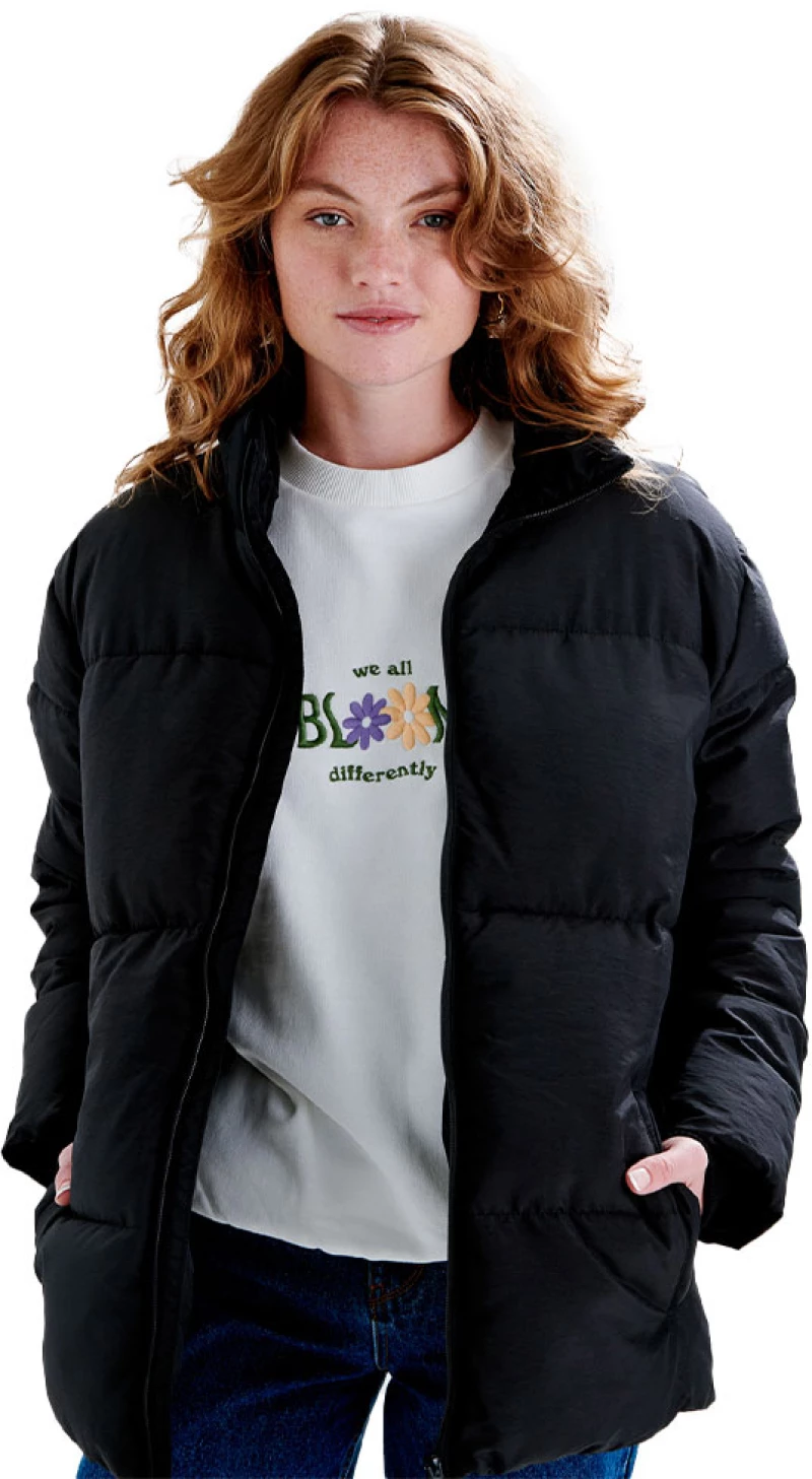 Μπουφάν 24 Colours Puffer Black
