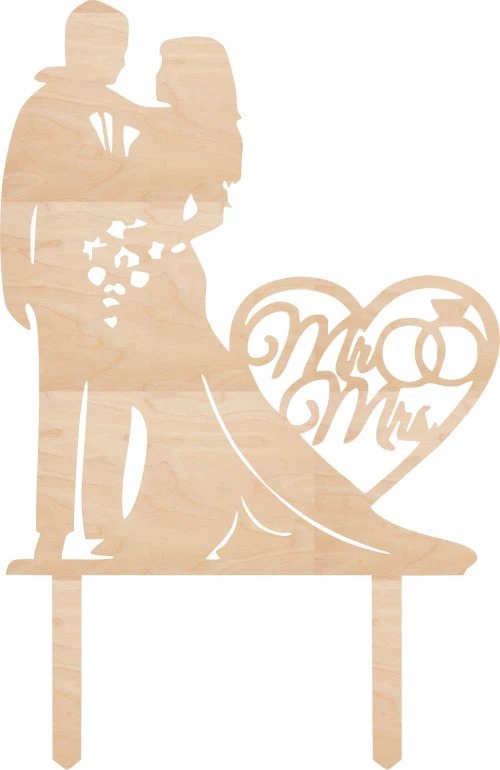 Cake Topper Wedding 2 ΞΥΛΟ