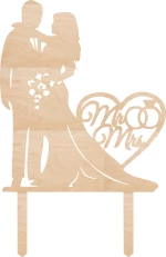 Cake Topper Wedding 2 ΞΥΛΟ