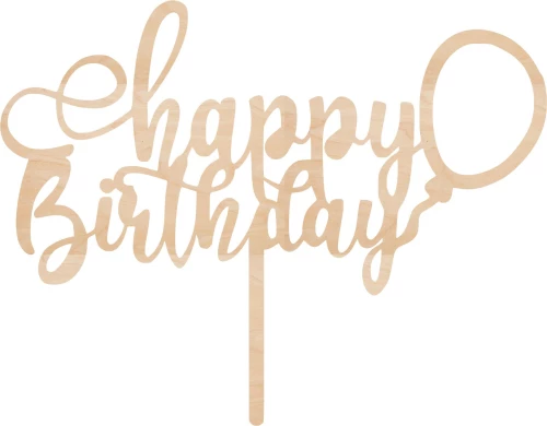 Cake Topper happy ballon ΞΥΛΟ