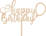 Cake Topper happy ballon ΞΥΛΟ