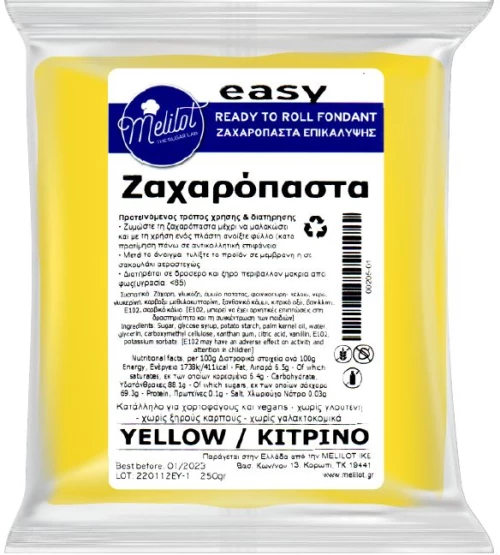 Ζαχαρόπαστα Κίτρινη Easy Melilot 250g