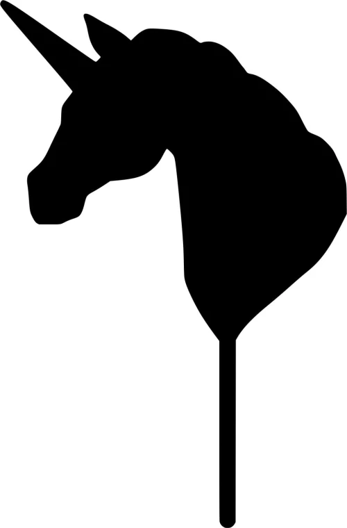 Cake Topper Unicorn 3 ΜΑΥΡΟ