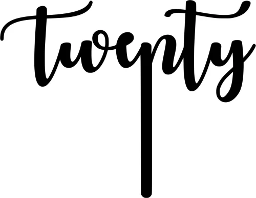 Cake Topper Twenty ΜΑΥΡΟ