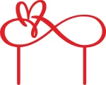 Cake Topper Heart 4 ΚΟΚΚΙΝΟ