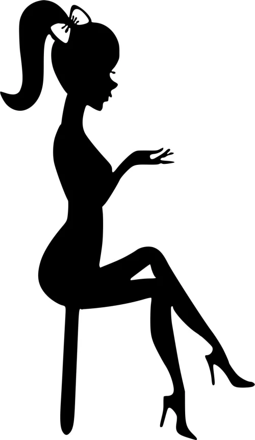 Cake Topper Woman 1 ΜΑΥΡΟ