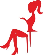 Cake Topper Woman 2 ΚΟΚΚΙΝΟ