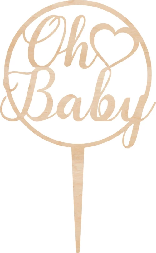 Cake Topper Oh Baby ΞΥΛΟ