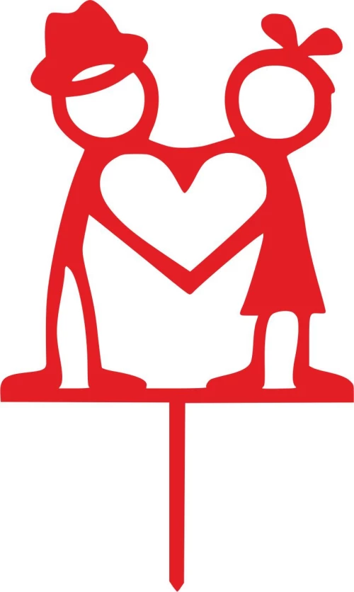 Cake Topper Love 3 ΚΟΚΚΙΝΟ