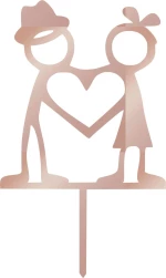 Cake Topper Love 3 ROZE GOLD ΚΑΘΡΕΠΤΗΣ