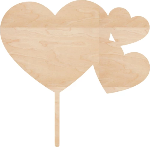 Cake Topper Heart 2 ΞΥΛΟ