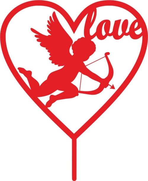 Cake Topper Love 5 ΚΟΚΚΙΝΟ