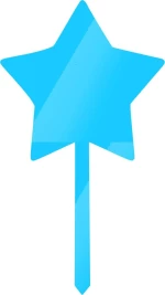 Cake Topper Star ΓΑΛΑΖΙΟ ΚΑΘΡΕΠΤΗΣ