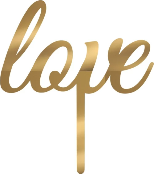 Cake Topper Love 7 ΧΡΥΣΟ ΚΑΘΡΕΠΤΗΣ