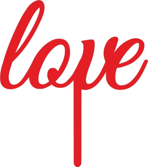 Cake Topper Love 7 ΚΟΚΚΙΝΟ