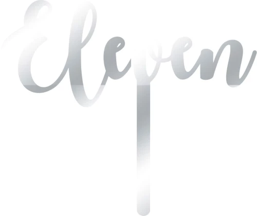 Cake Topper Eleven ΑΣΗΜΙ ΚΑΘΡΕΠΤΗΣ