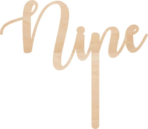 Cake Topper Nine ΞΥΛΟ