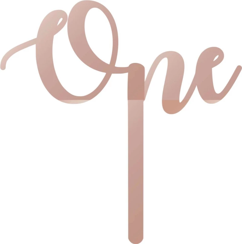 Cake Topper One ROZE GOLD ΚΑΘΡΕΠΤΗΣ