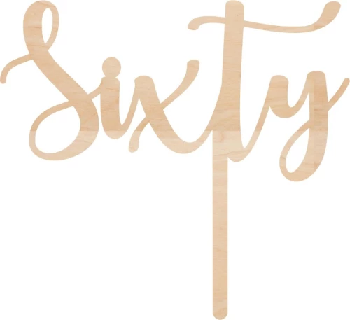 Cake Topper Sixty ΞΥΛΟ