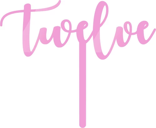 Cake Topper Twelve ΡΟΖ ΚΑΘΡΕΠΤΗΣ