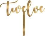 Cake Topper Twelve ΧΡΥΣΟ ΚΑΘΡΕΠΤΗΣ