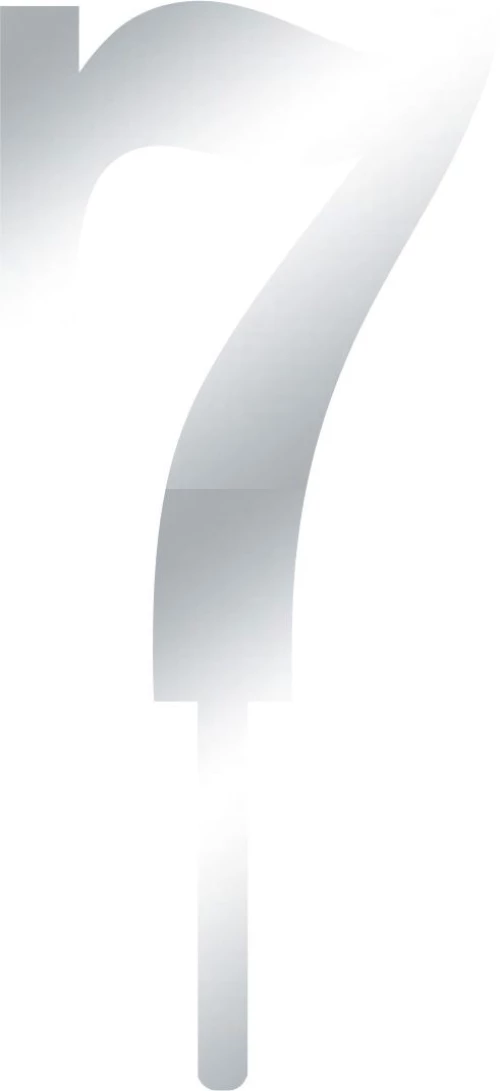 Cake Topper 7 ΑΣΗΜΙ ΚΑΘΡΕΠΤΗΣ