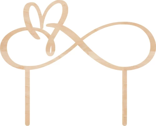 Cake Topper Heart 4 ΞΥΛΟ