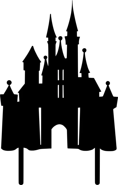 Cake Topper Castle ΜΑΥΡΟ