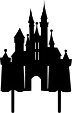 Cake Topper Castle ΜΑΥΡΟ
